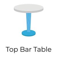 Top Bar Table vector