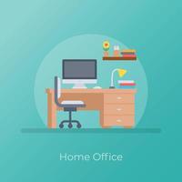 Trendy Home Office vector