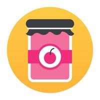 Trendy Jam Jar vector