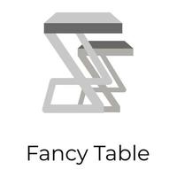 Trendy Fancy Table vector