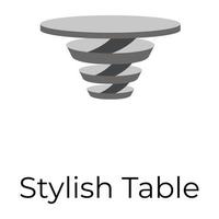 mesa con estilo de moda vector