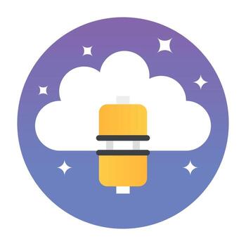 computación en la nube de moda vector