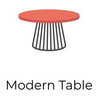 Trendy Modern Table vector