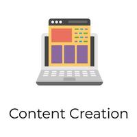 Trendy Content Creation vector