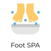 Trendy Foot Spa vector