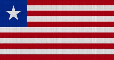 Flag of Liberia on a textured background. Concept collage. photo