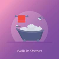 Walk In Shower vector