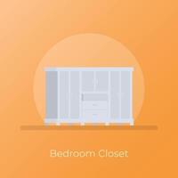 Trendy Bedroom Closet vector