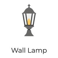 Trendy Wall Lamp vector