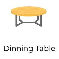 Trendy Dining Table vector
