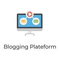 Trendy Blogging Platform vector