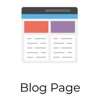 Trendy Blog Page vector