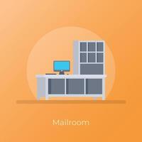 Trendy Mailroom Concepts vector