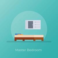 Trendy Master Bedroom vector