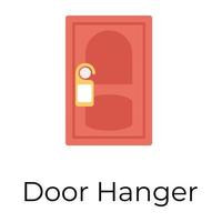 Trendy Door Hanger vector