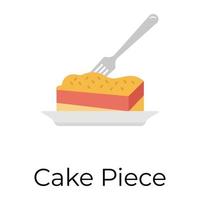 Trendy Cake Slice vector