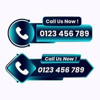 call us now button with phone number vector