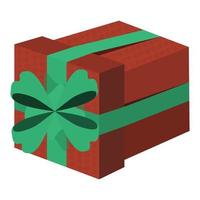 cajas de regalo con cinta en estilo de dibujos animados. caja de regalo de color rojo. ilustración vectorial colorida sobre un fondo blanco. vector