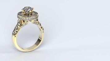wedding, ring, gold, silver, diamond, engagement, fashion, marriage, stone, 3d render photo