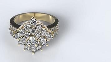 wedding, ring, gold, silver, diamond, engagement, fashion, marriage, stone, 3d render photo