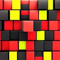 3D Cube placed on background  Render photo