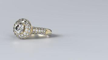 wedding, ring, gold, silver, diamond, engagement, fashion, marriage, stone, 3d render photo