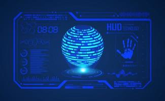 Modern HUD Technology Screen Background vector