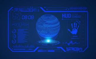 Modern HUD Technology Screen Background vector