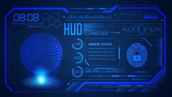 Modern HUD Technology Screen Background vector