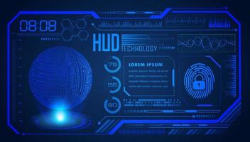 Modern HUD Technology Screen Background vector