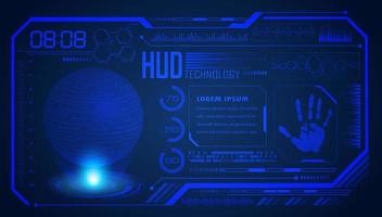 Modern HUD Technology Screen Background vector