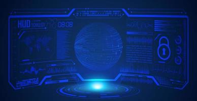 Modern HUD Technology Screen Background vector