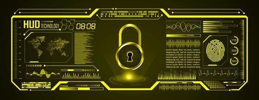 Modern HUD Technology Screen Background vector