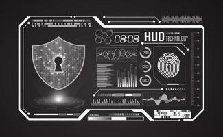 Modern HUD Technology Screen Background vector