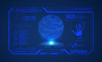 Modern HUD Technology Screen Background vector