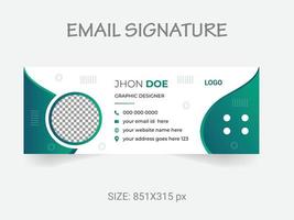 Modern email signature template. vector email marketing banner layout.