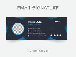 Modern email signature template. vector email marketing banner layout.