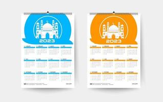 2023 new year simple calendar template design vector