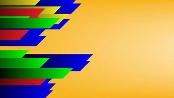 rayas de colores abstractos con iluminación sobre fondo amarillo para un diseño gráfico moderno vector