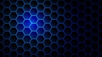 concepto de fondo de tecnología futurista abstracto. patrón hexagonal con iluminación azul vector