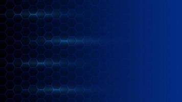abstract futuristic technology background concept. hexagon pattern with blue lighting and copy space for graphic design element vector