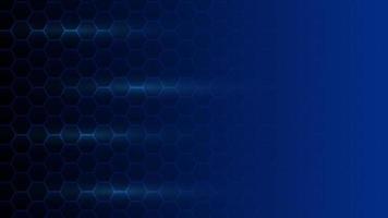 abstract futuristic technology background concept. hexagon pattern with blue lighting and copy space for graphic design element vector