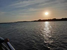 A beautiful evening and amazing sunset on Jeddah Corniche. photo