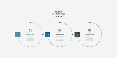 Modern business Infographic design template Vector with icons and 3 options or steps. Can be used for process diagram, presentations, workflow layout, banner, flow chart, info graph.Eps10 vector
