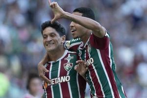 Rio, Brazil, november 02, 2022, German Cano player in match between Fluminense vs Sao paulo by 36th round of Brazilian Championship, A serie in Maracana Stadium photo