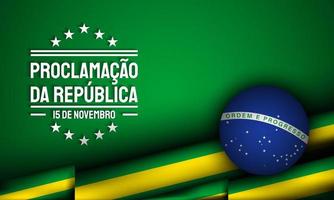 Brazil Republic Day Background Design. Vector Illustration.