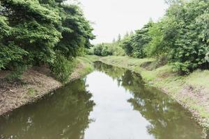 canales de suministro de agua para su uso en la agricultura en las zonas rurales. foto