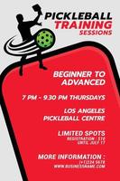 a simple pickleball training flyer, brochure or poster for any business. vector