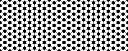 black white hexagonal seamless pattern.football pattern vector