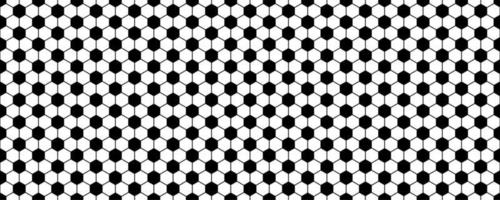 patrón transparente hexagonal blanco negro patrón de fútbol vector